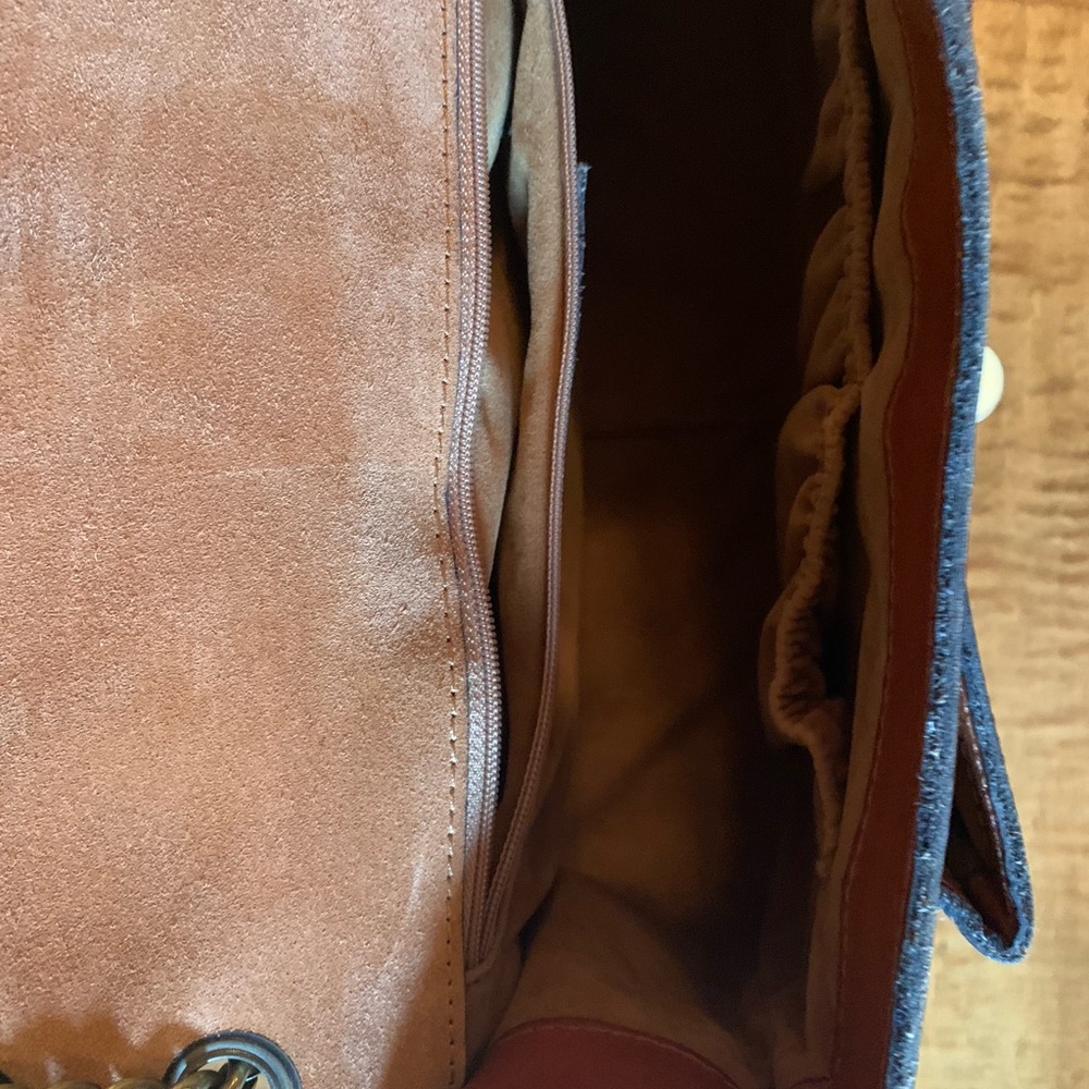 Patricia Nash leather purse with chain straps. Wonderful condition!